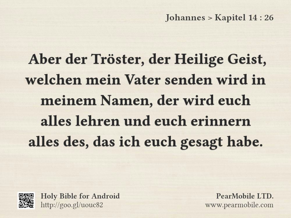 Johannes, Kapitel 14:26